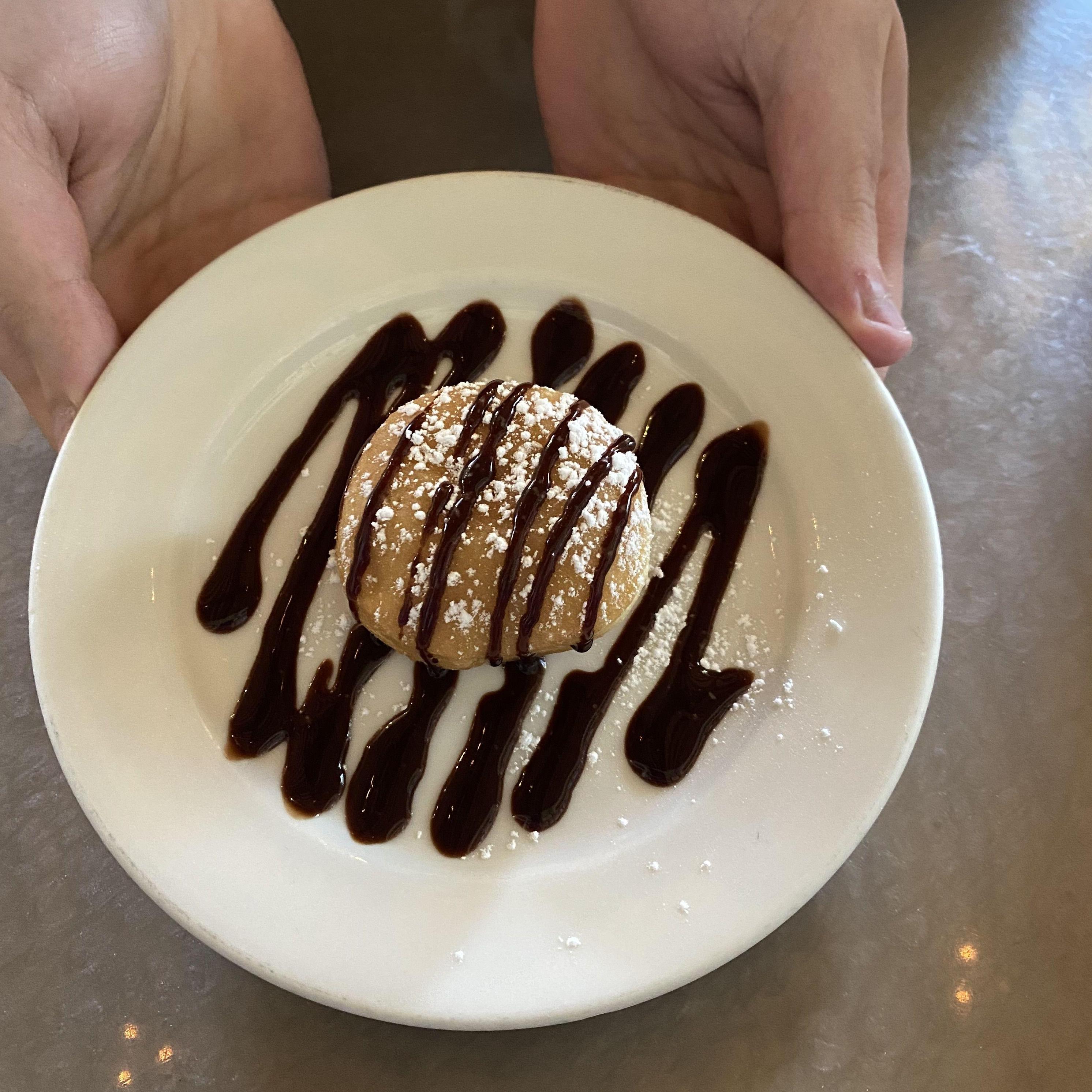 The free dessert we got in the Italy pavilion in Epcot after the proposal.