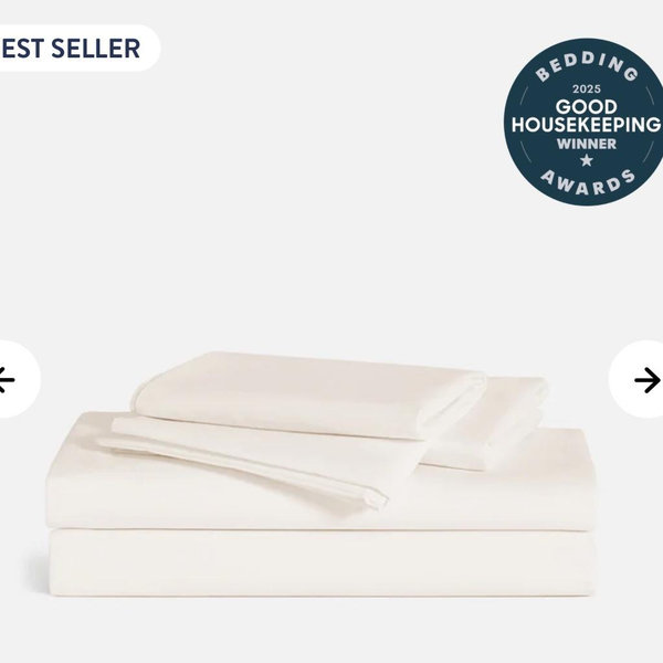 Luxe Sateen Core Sheet Set - Cream, Queen