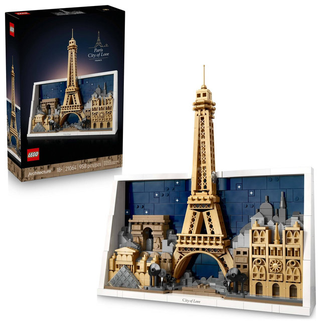 LEGO Architecture Paris – City of Love Building Set for Adults, Valentine's Day Gift, 21064