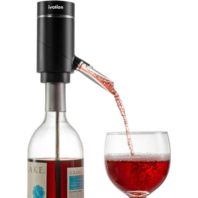 Ivation Wine Aerator & Wine Dispenser, Electric Wine Pourer & Stopper