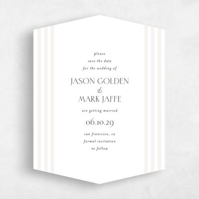 White Diamond Wedding Save the Date - Reinette Classic