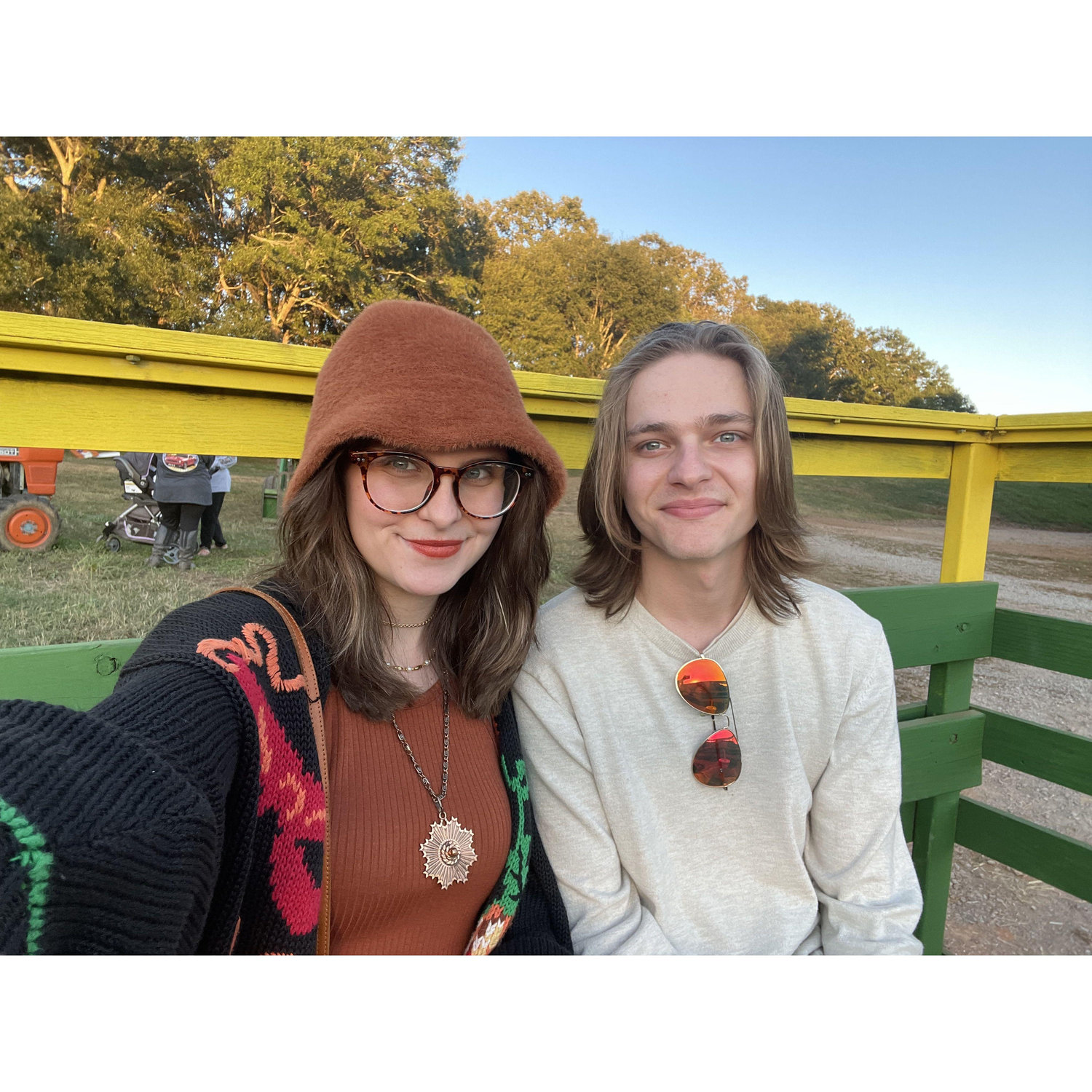 He took me pumpkin picking.
