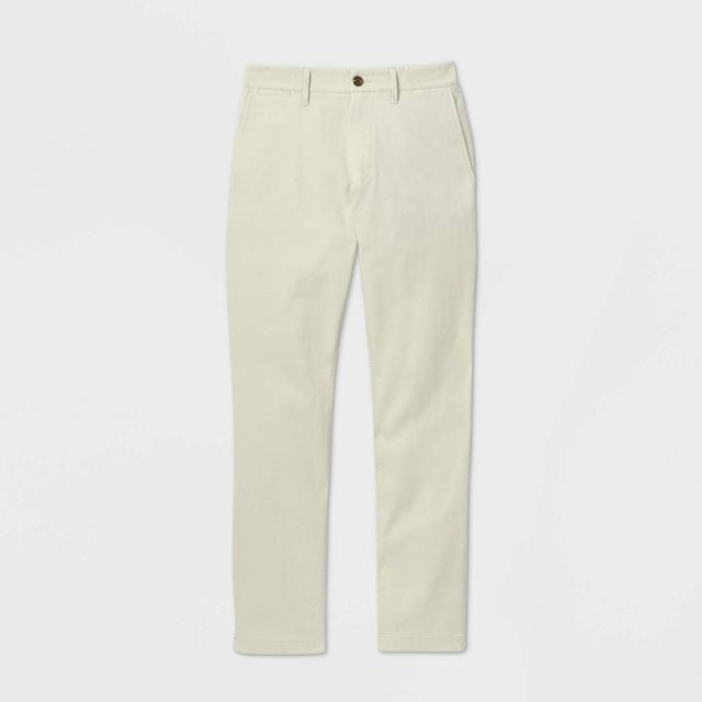 Men's Slim Fit Hennepin Chino Pants - Goodfellow & Co™ Ivory 42x30
