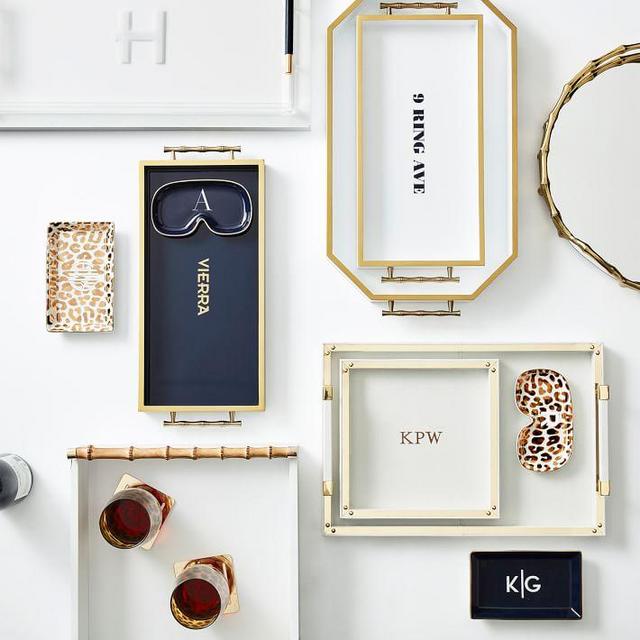 Leather and Gold Catchall (square)