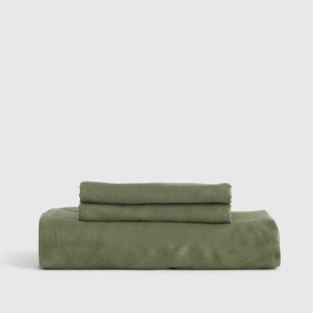 Bamboo Fitted Sheet Set in Olive