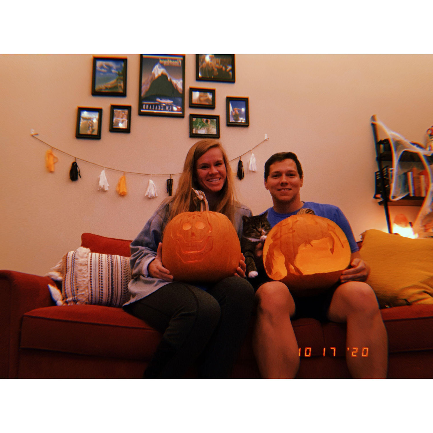 In our first shared apartment in Indianapolis on Halloween- 2020