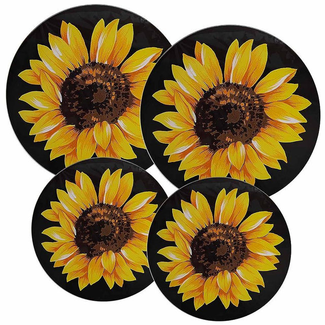 Ritadeshop Stove Top Burner Covers (Round sunflower D8"/10")
