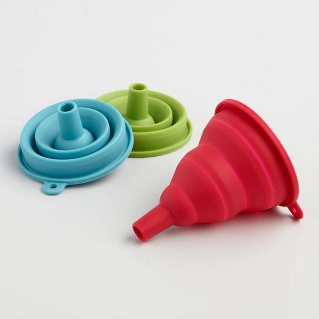 Collapsible Silicone Funnels, Set of 3