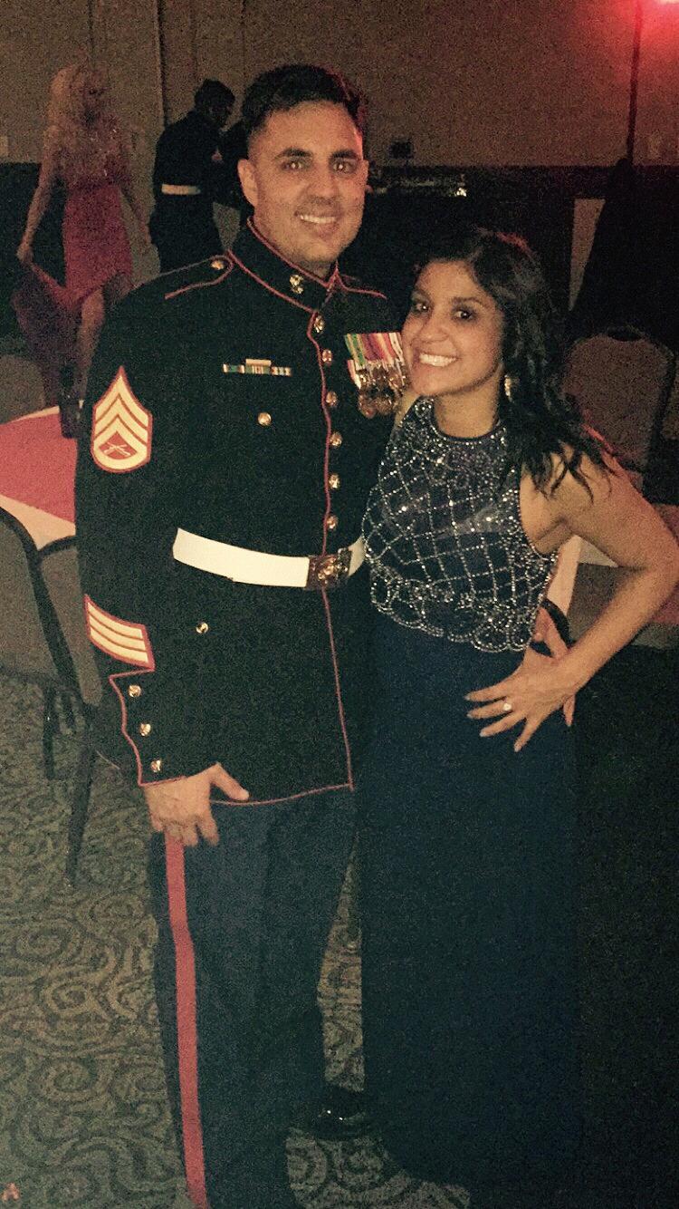 Our first Marine Corps ball together in 2015 , Wilmington, NC.