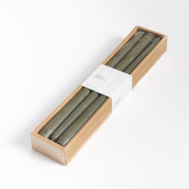 Taper Candles, Thyme, Set of 6