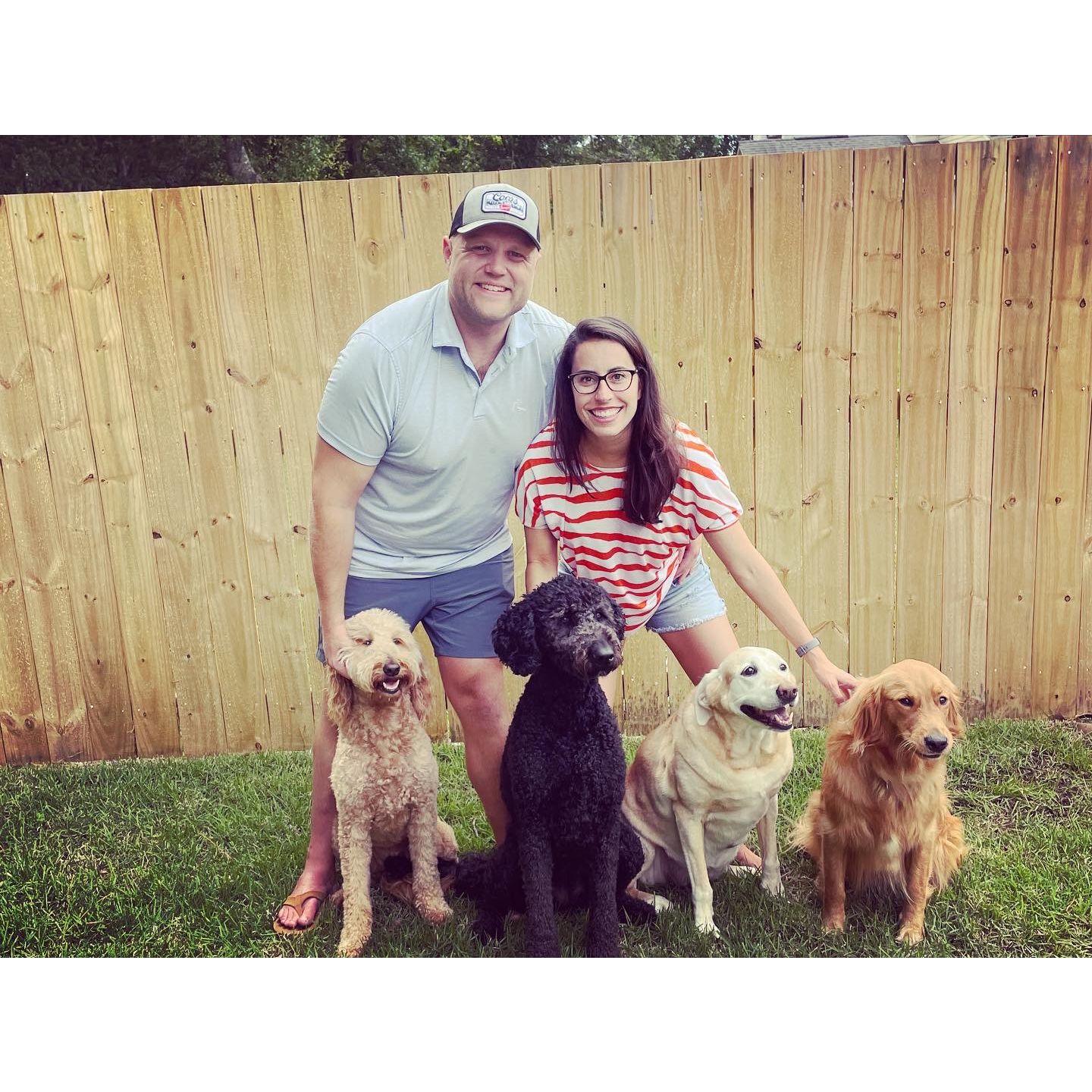While we're not ready for a dog, we love all of our friends' puppies! This was taken at Cody's "surprise" birthday in 2023.
