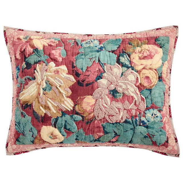 Abby Floral Reversible Quilted Sham, Warm Multi, Standard