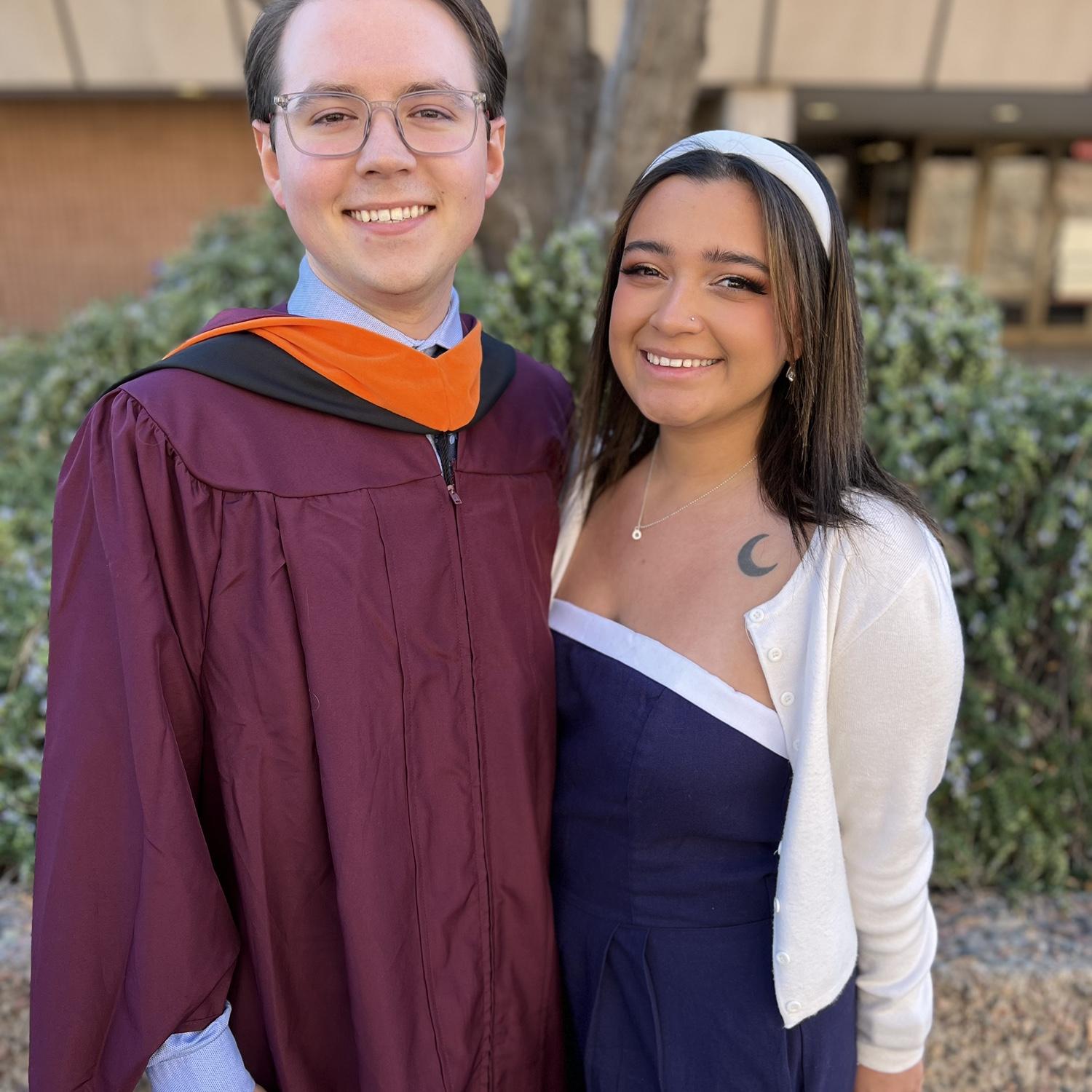 Brandon graduation with his Master in Material Science in 2024