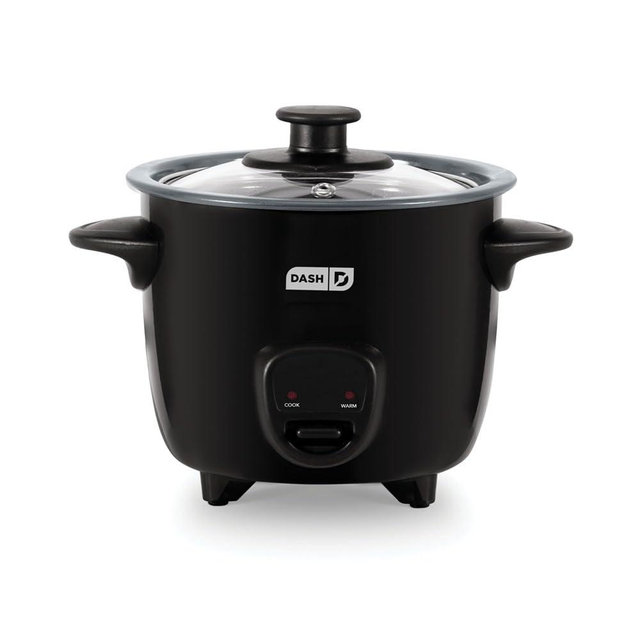 Dash Mini Ceramic Rice Cooker - Designed for Single-Serve Cooking - Compact Rice Cooker with Nonstick Removable Pot, Keep Warm Function & Easy-to-Clean Sleek Design - Black Ceramic