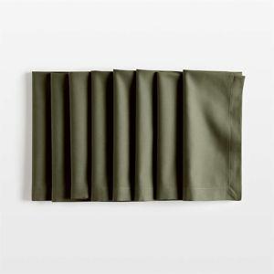 Aspen Burnt Green Organic Cotton Napkins, Set of 8 + Reviews | Crate & Barrel
