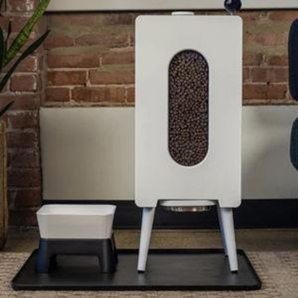 Houndsy Kibble Dispenser (White, Elevated, 3.5 cups)