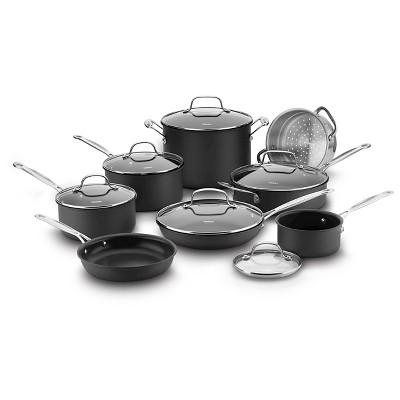 Cuisinart Chef's Classic Nonstick Hard Anodized 14 Piece Cookware Set w/cover - 66-14N