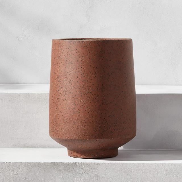 Adonis Round Terrazzo Outdoor Stone Planter 16.25"