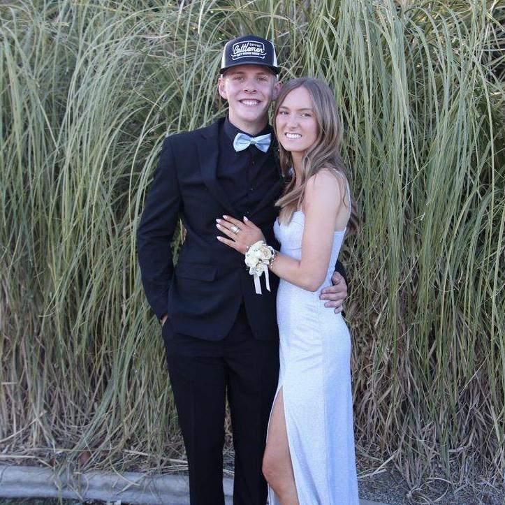 A picture of us before Carson's senior prom. May 2022
