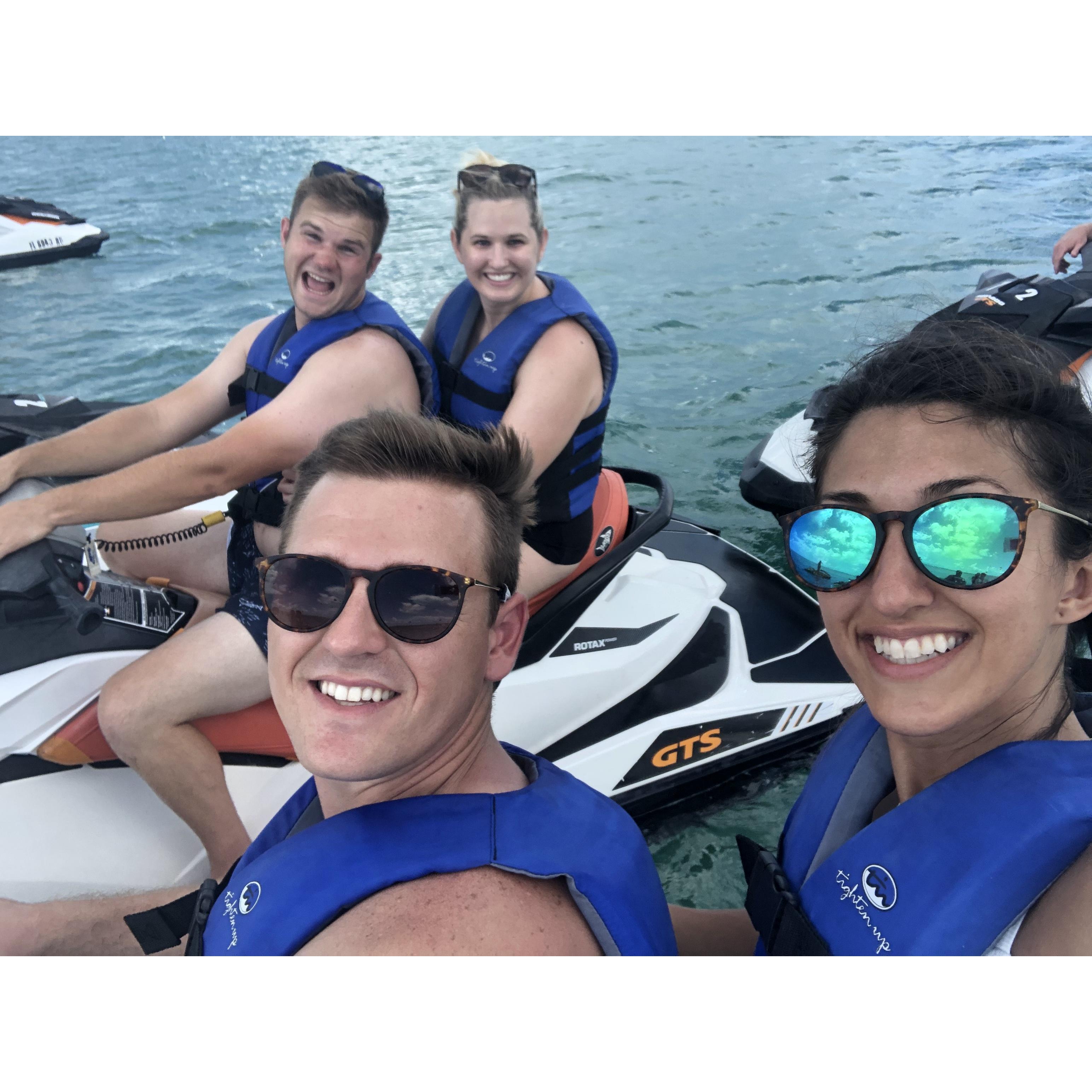 Having some fun on JetSki’s during our cruise!