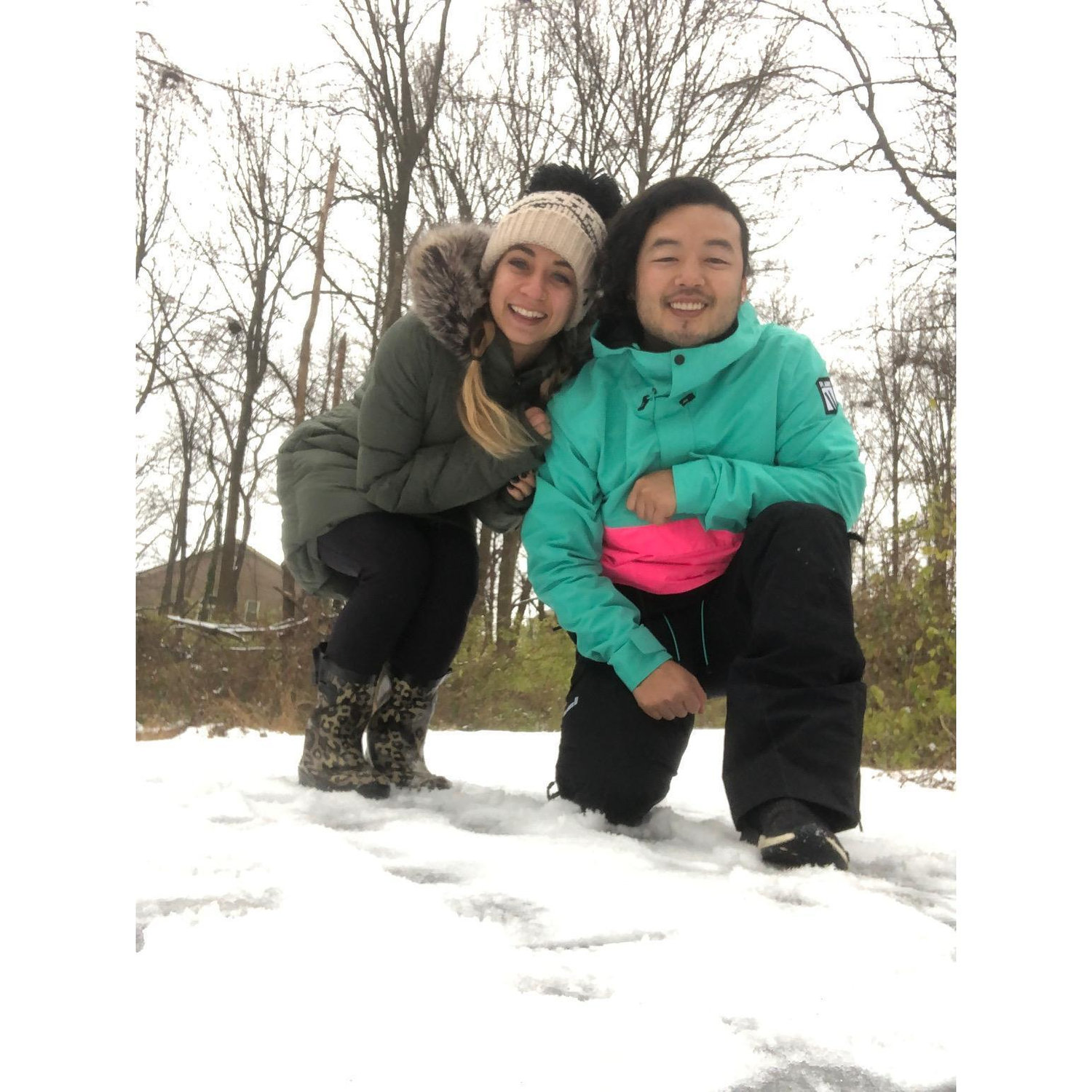 First snow day in Virginia together.
