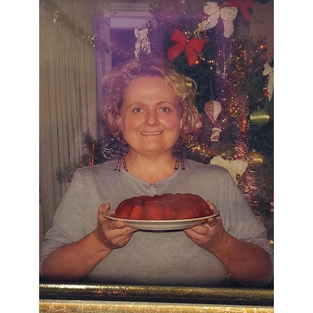 My Maryanne. She was proud of her Jello mold. She loved Christmas!