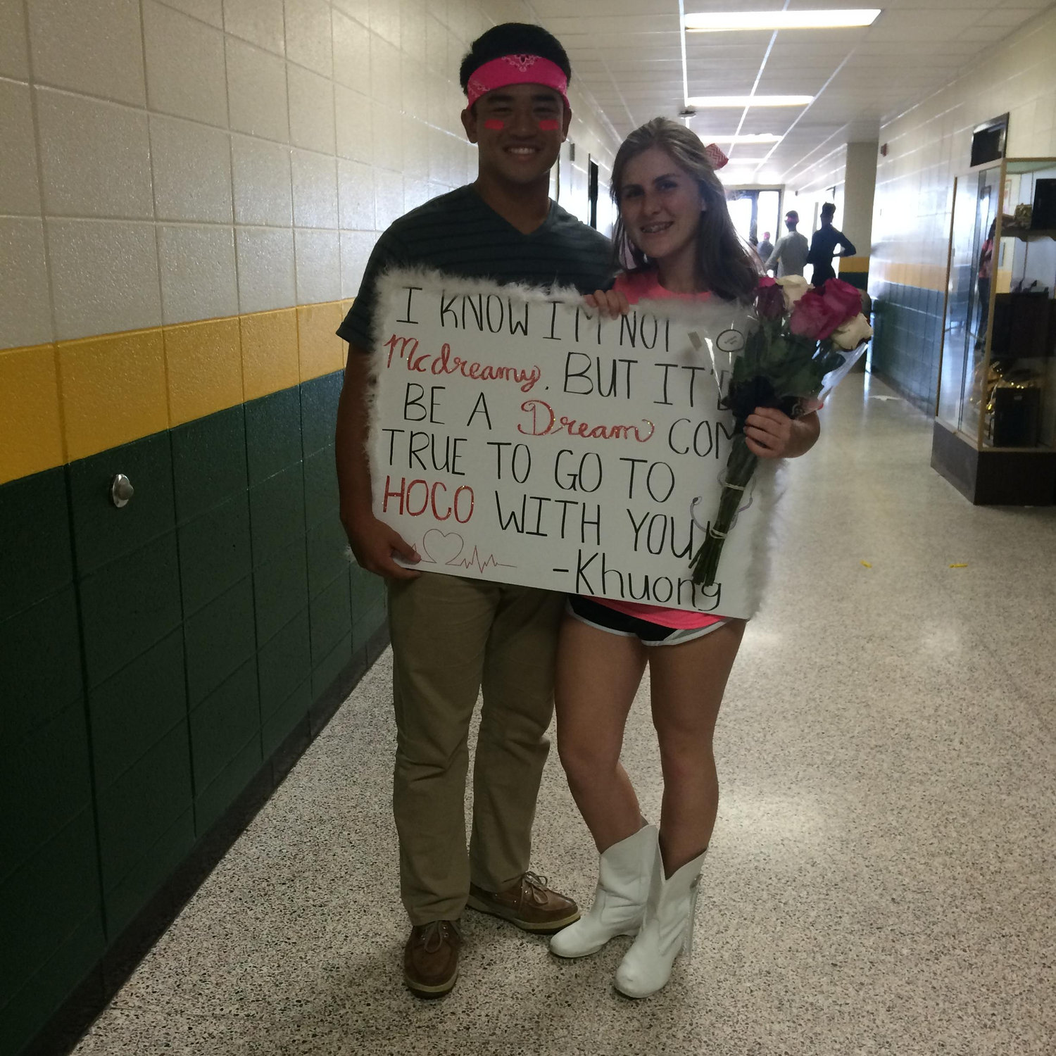 The FIRST picture taken of the 2 of us. Khuong asked me to homecoming in 2015, and the rest is history.