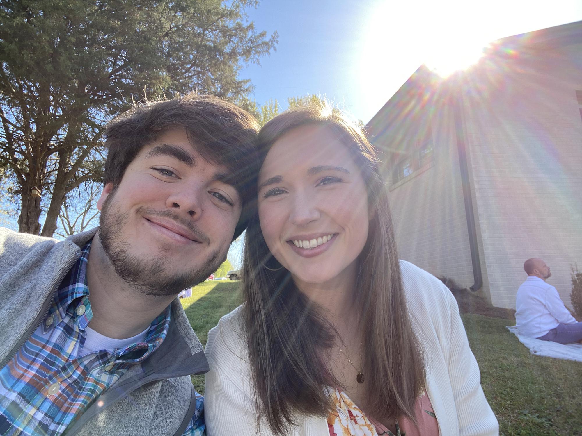Classic Easter pic to send to our moms! After this, we went and cooked Chicken Tikka Masala, everyone's favorite Easter meal.