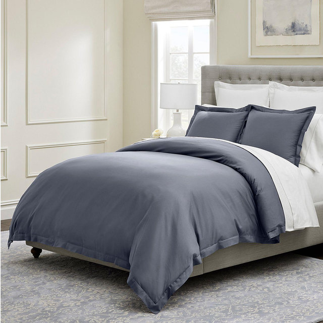 Boll & Branch Percale Hemmed Duvet Set, Full/Queen