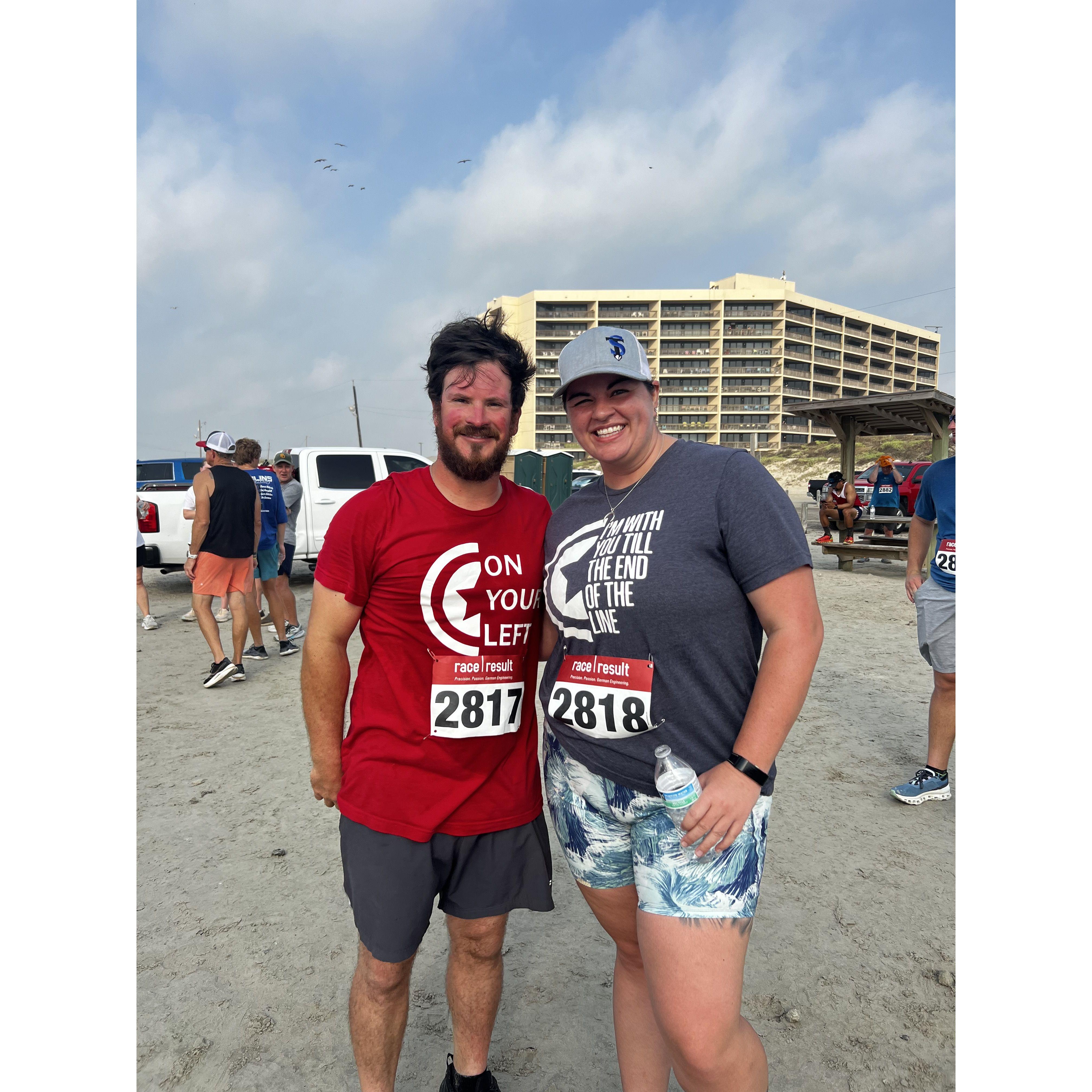 Participating in Tracy's First 5k.