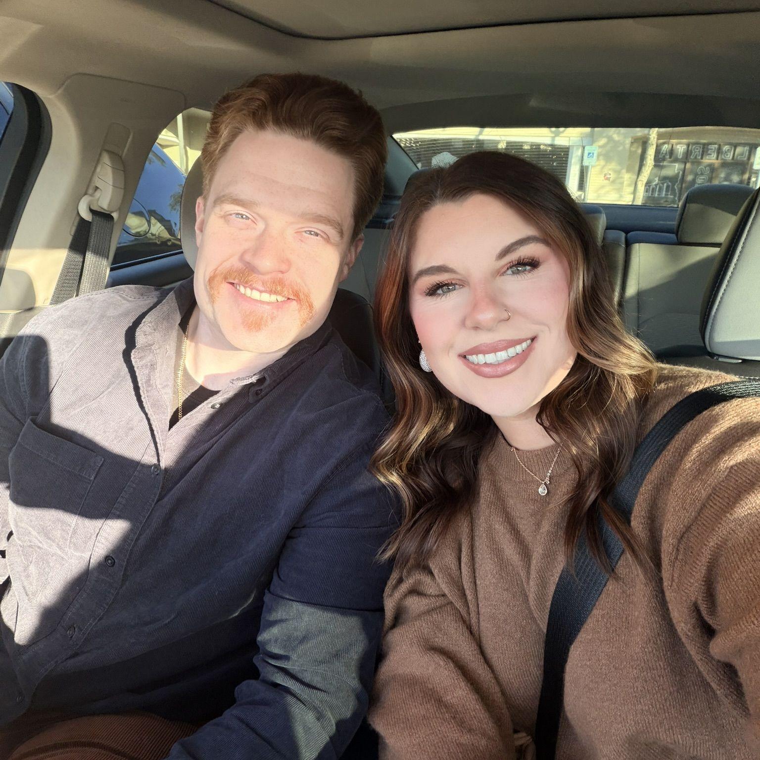 Right before our engagement photos!