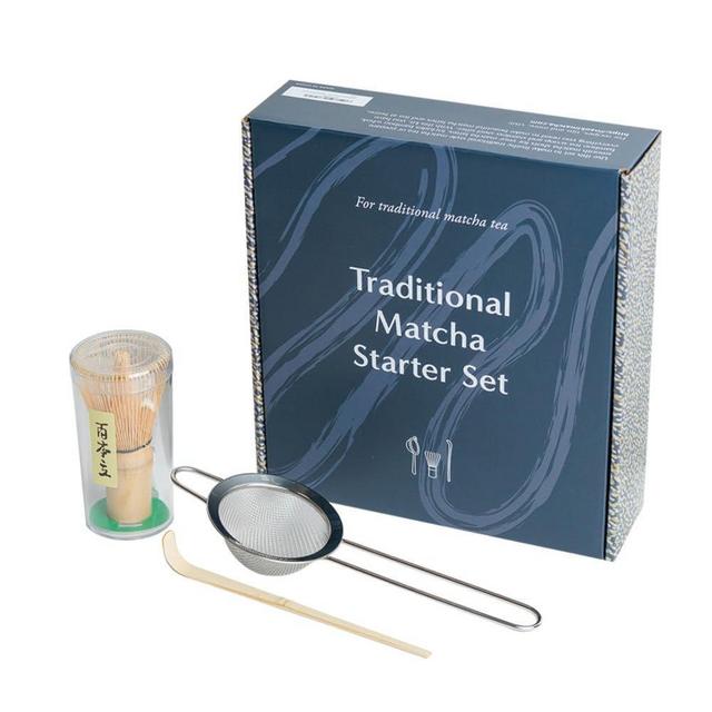 Naoki Matcha Traditional Matcha Starter Set - Bamboo Matcha Whisk (Chasen), Scoop (Chashaku), Stainless Steel Sifter - Japanese Matcha Tea Set