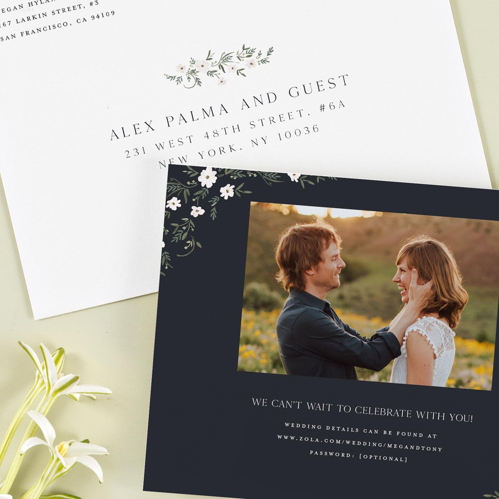 Lenora Landscape | White | Zola Save The Dates