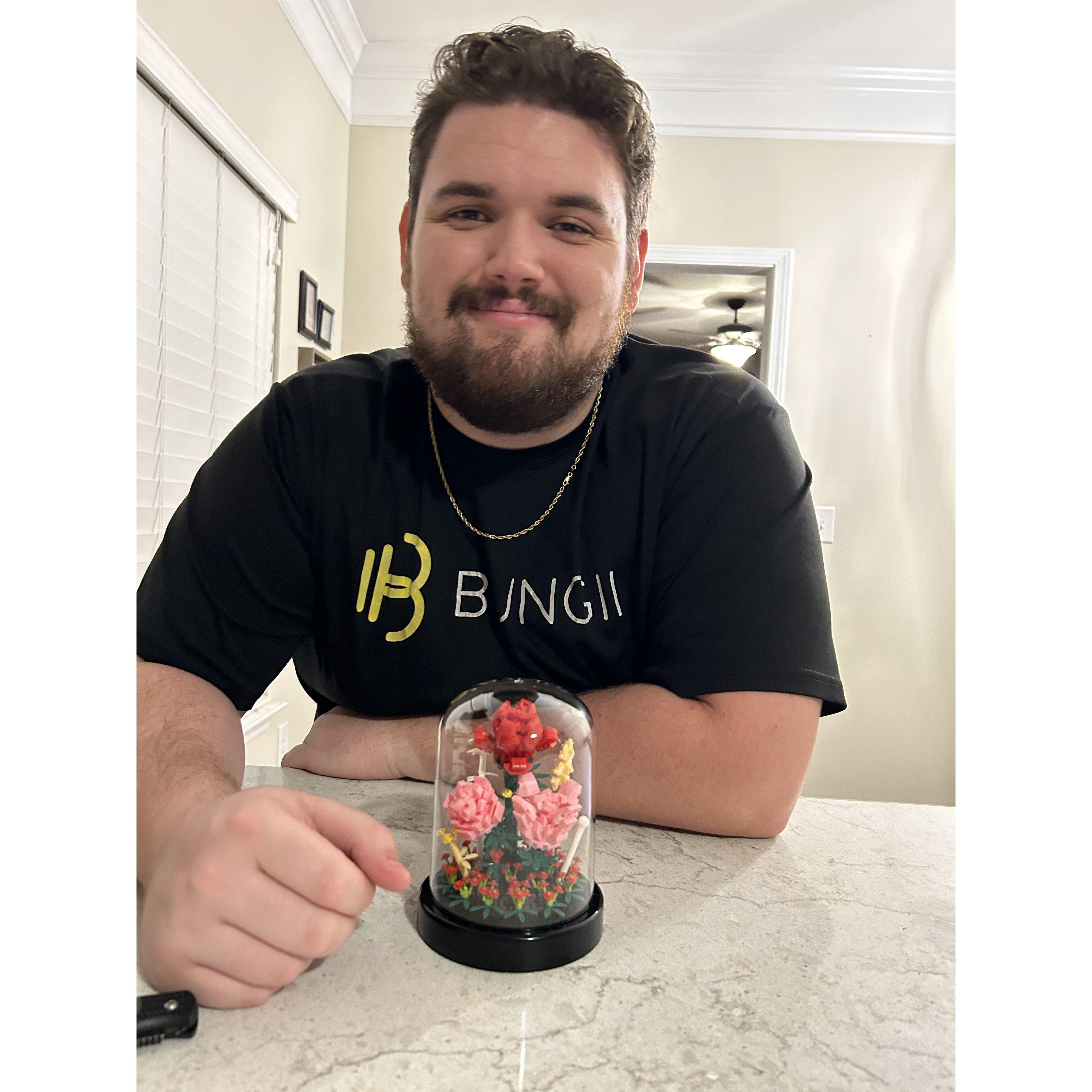 Flower Legos for long distance birthdays!