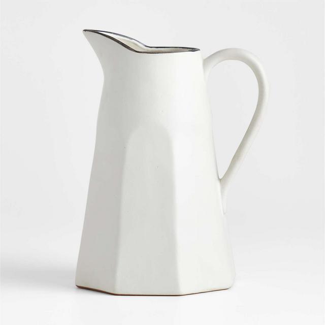 Stevey Cream Terracotta Pitcher by Leanne Ford