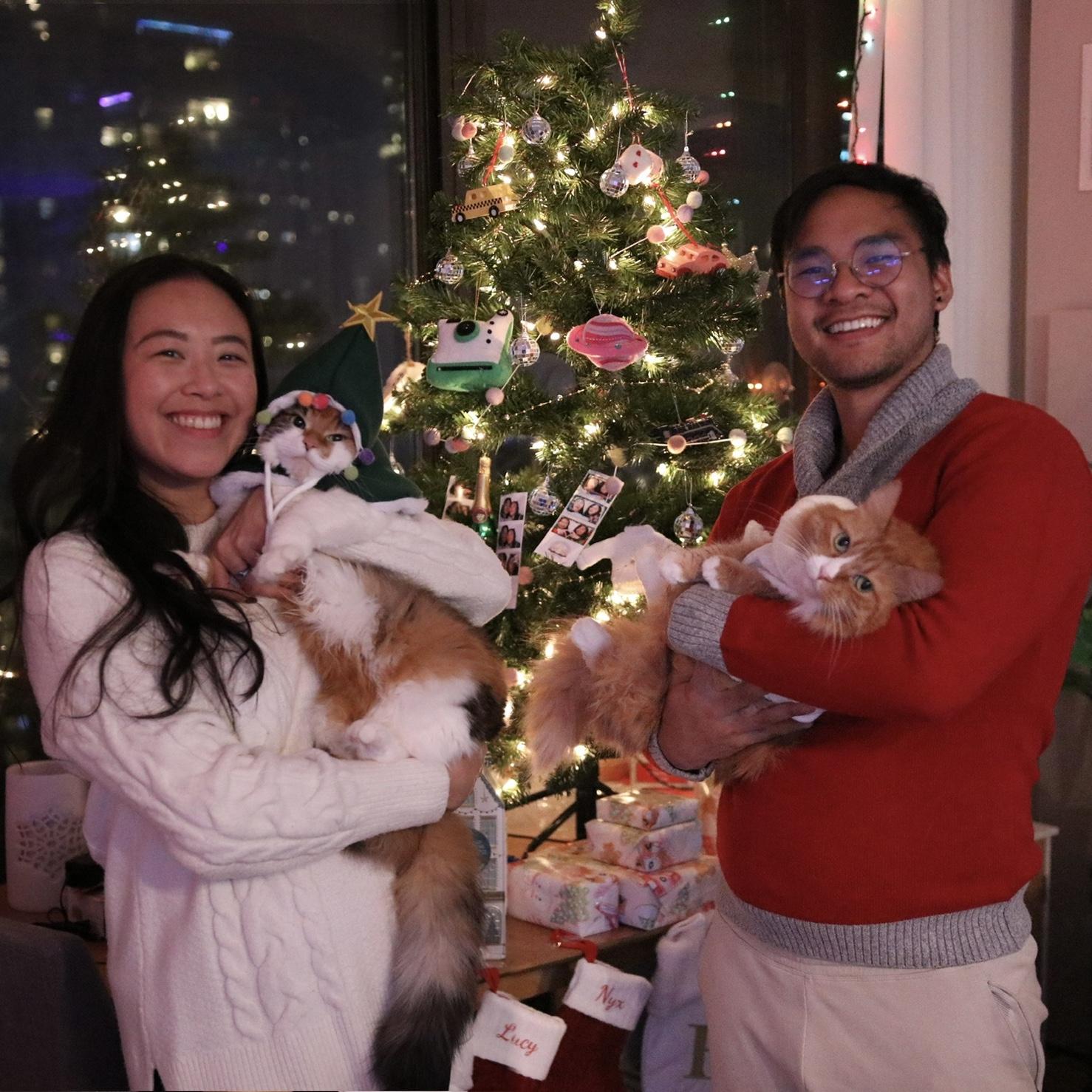 2023 - First family photo (except it’s photoshopped because our cats hate each other)