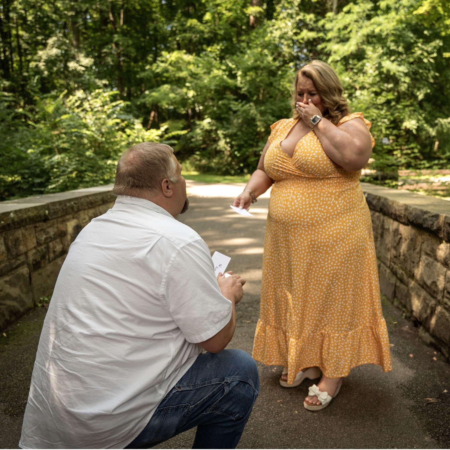 3rd year together and he FINALLY purposes to me. " Obviously I said yes"