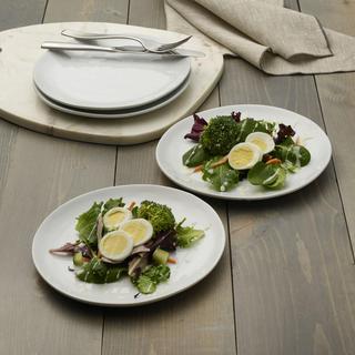 Everyday White Organic Salad Plate, Set of 4