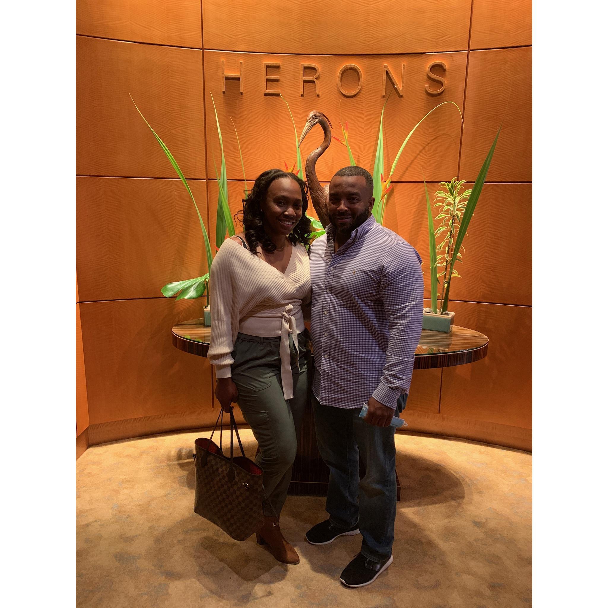 October 23, 2021- Anniversary dinner at the Umstead.