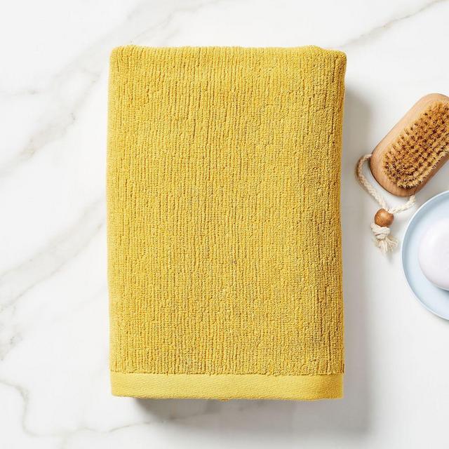 Organic Textured Towel, Bath Towel, Dark Horseradish