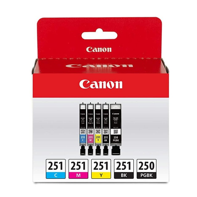 Canon PGI-250/ CLI-251 5 Color Amazon Pack