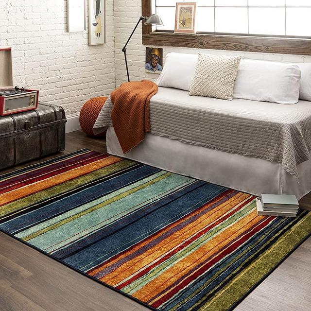 Mohawk Home New Wave Rainbow Stripe Area Rug, 5' x 8', Multi