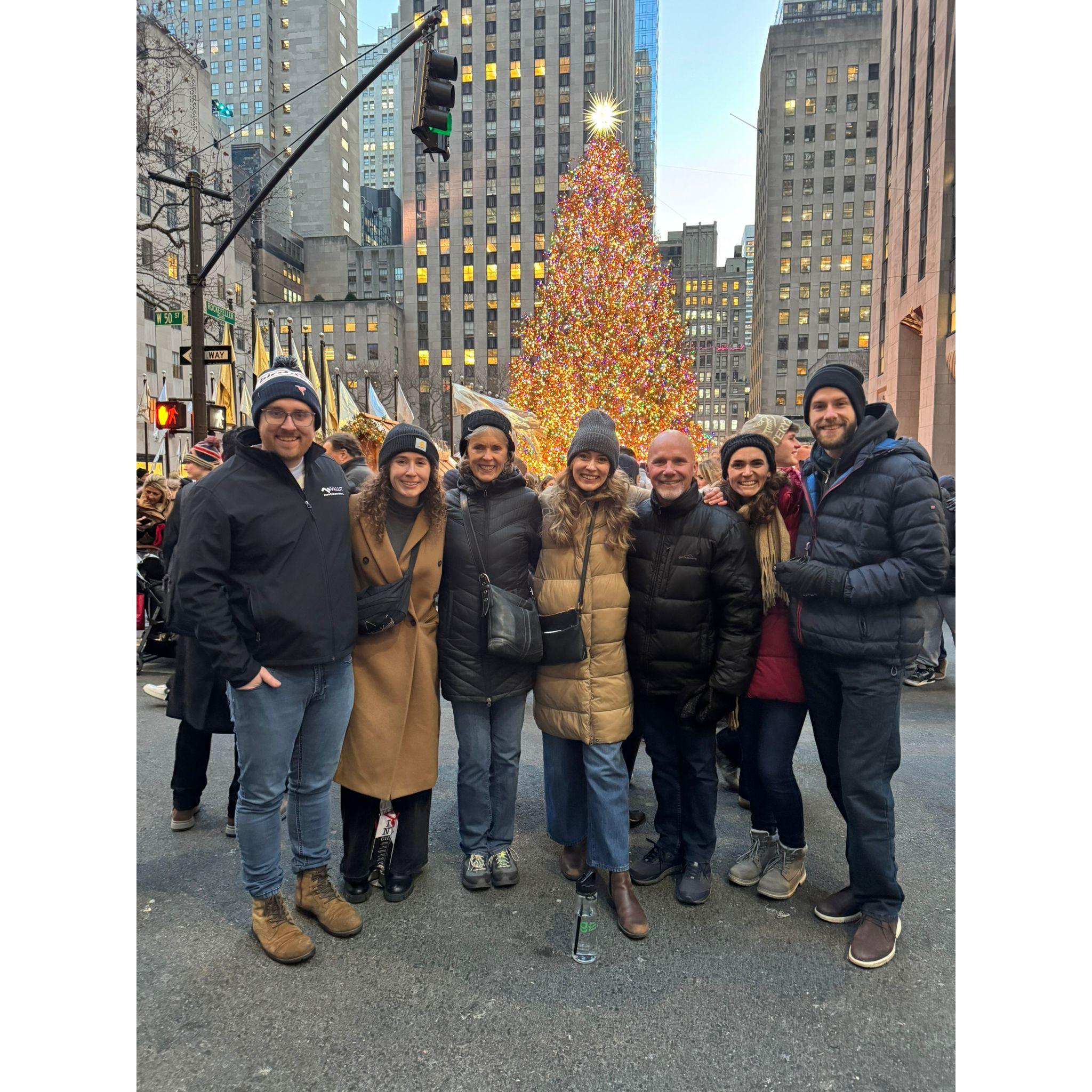 Kyle has been part of two Roper Christmases now! They go to New York City on the 23rd and spend the 24th at a big party with their Jersey relatives. Pictured is the tree at Rockefeller Center.