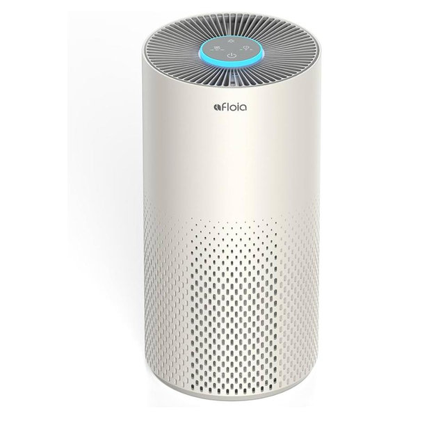 Afloia Air Purifier for Home Bedroom Large Room Up to 1076 Ft², 3-Stage Filter Air Purifiers for Bedroom, Remove Dander Pets Hair Pollen Mold Smoke, 7 Colors Light, Kilo Grey