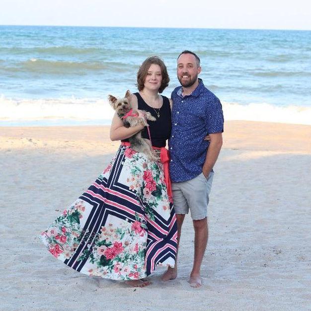 He proposed at the dog beach so Moxie could be part of the fun