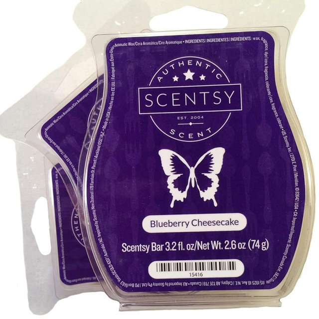 Scentsy, Blueberry Cheesecake, Wickless Candle Tart Warmer Wax 3.2 Oz Bar, 3-pack (3)