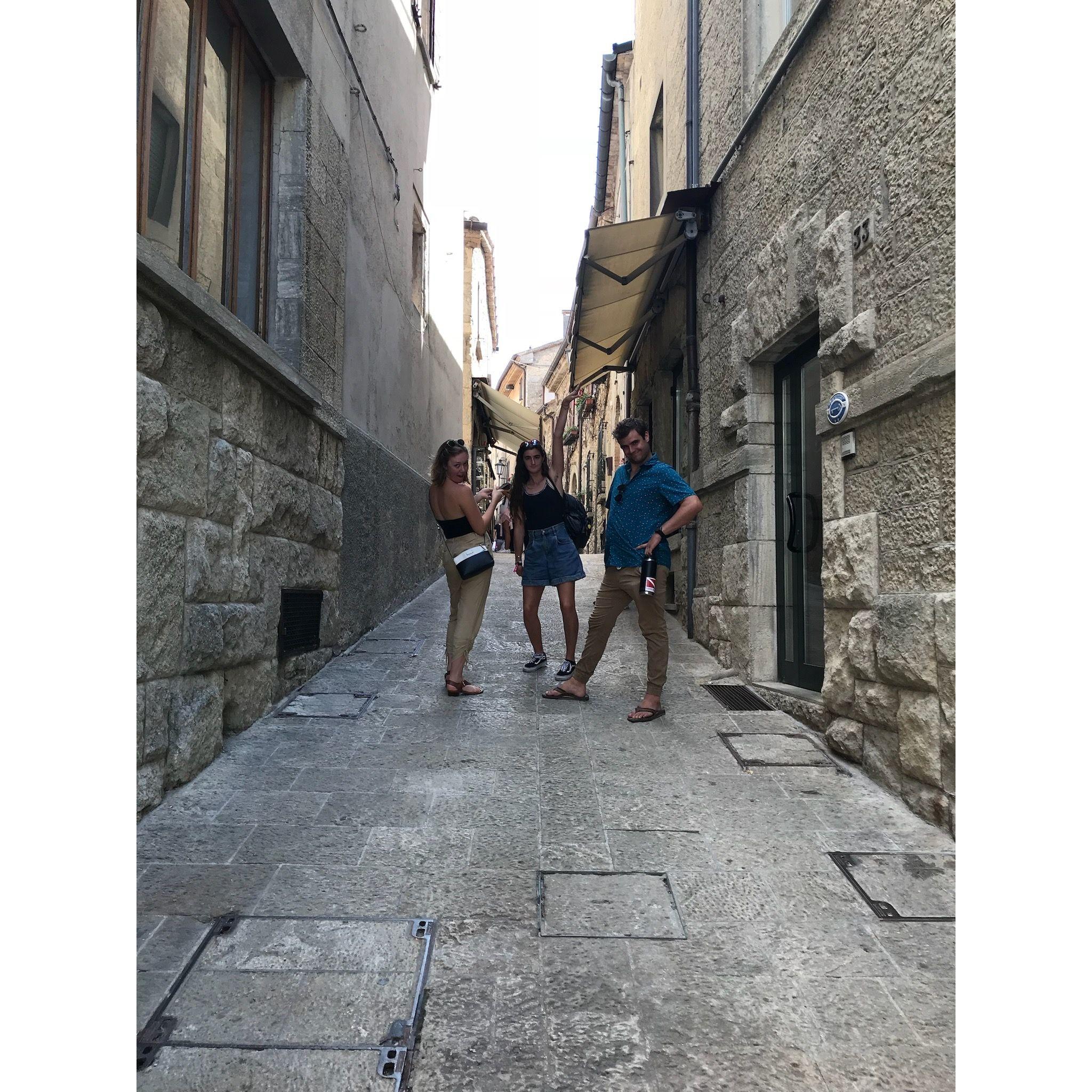 Hannah, Kevin, and Caroline, in San Marino, Italy