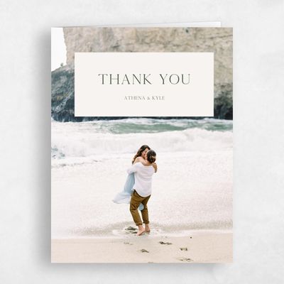 Light Oatmeal, Beige Wedding Thank You - Anaheim Photo
