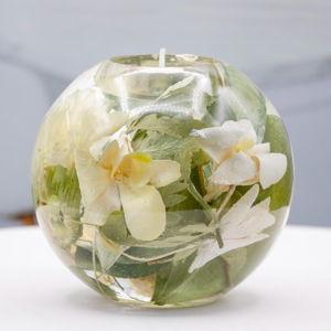 Wedding Flower Preservation Tealight Resin Sphere