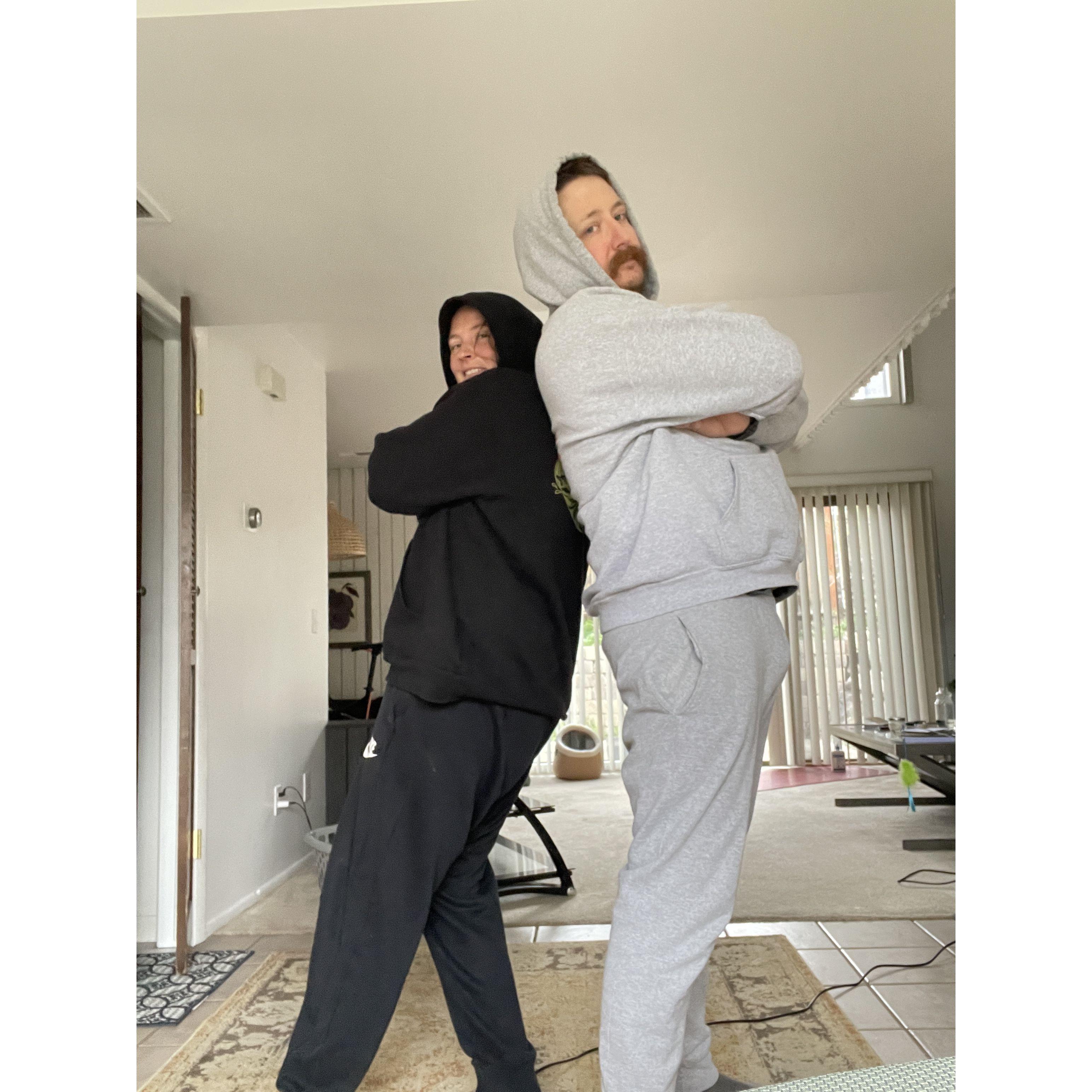 Our first winter together we looked like this everyday